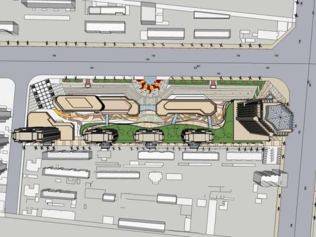 Sketchup办公模型|某总部基地办公楼设计，高层办公楼，古典风格