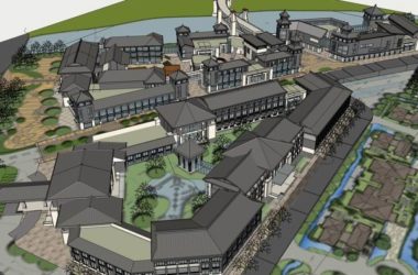 Sketchup商业模型|多层商业街，中式风格-BIM建筑网