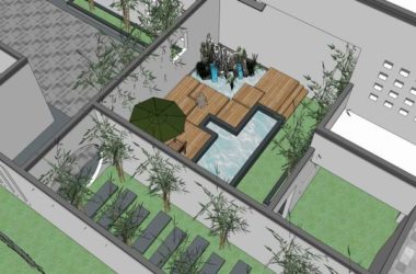 Sketchup酒店模型|多层温泉酒店，现代中式风格-BIM建筑网