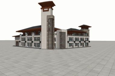 Sketchup商业模型|多层商业会所，古典风格-BIM建筑网