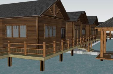 Sketchup商业模型|多层农家乐会所，商业，古典风格-BIM建筑网