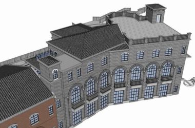 Sketchup商业模型|多层沿街商铺，商业，古典风格-BIM建筑网