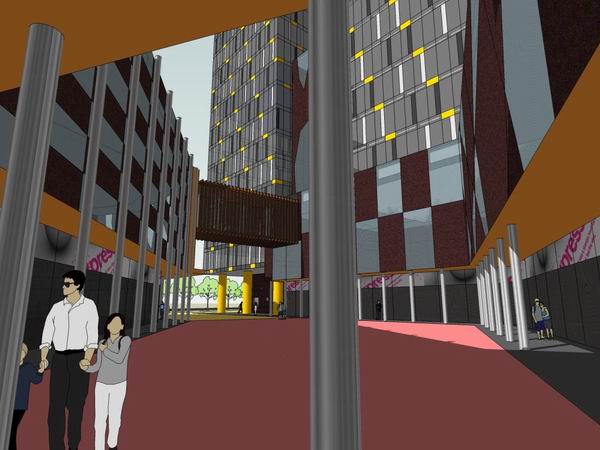 Sketchup综合体模型|多高层综合体，办公楼，商业，现代风格