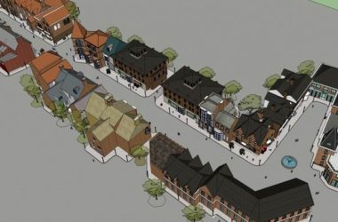 Sketchup商业模型|多层商业街，英式古典风格-BIM建筑网