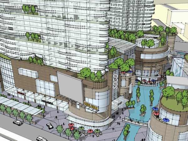 Sketchup综合体模型|超高层办公楼，住宅，商业，综合体，现代风格