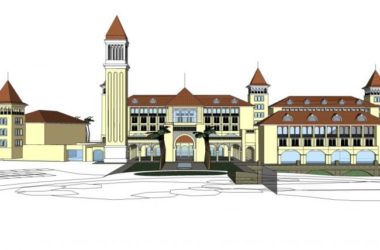 Sketchup酒店模型|多层酒店，古典风格-BIM建筑网