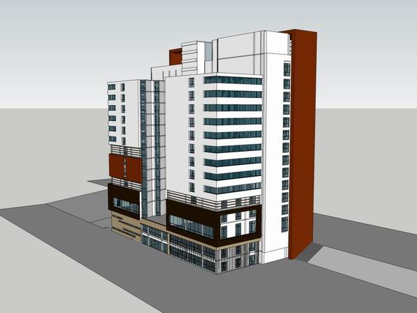 Sketchup酒店模型|高层酒店，现代风格