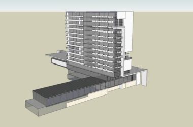 Sketchup酒店模型|高层酒店公寓，现代风格-BIM建筑网