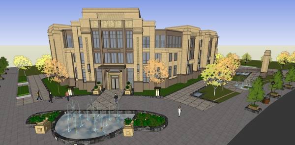 Sketchup住宅模型|多层售楼处，住宅，古典风格