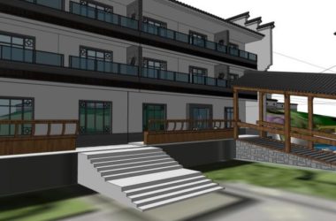 Sketchup住宅模型|多层徽派住宅，现代中式风格-BIM建筑网