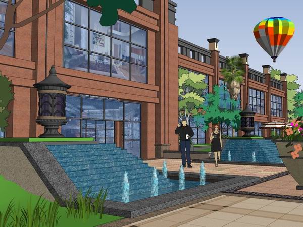 Sketchup住宅模型|多层售楼处，住宅，古典风格