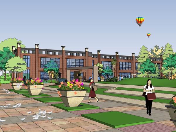 Sketchup住宅模型|多层售楼处，住宅，古典风格