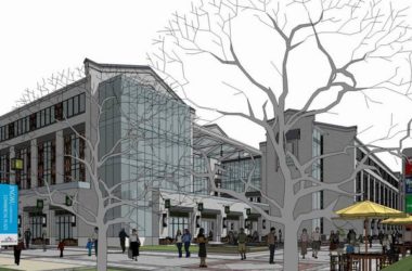 Sketchup商业模型|多层商业街，步行街，古典风格-BIM建筑网