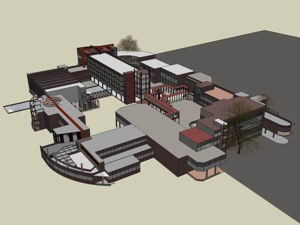 Sketchup商业模型|多层购物中心，shopmall，商业，现代风格