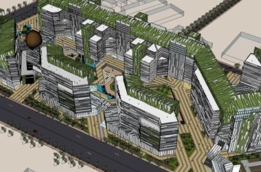 Sketchup综合体模型|多高层综合体，办公，酒店，商业，现代风格-BIM建筑网