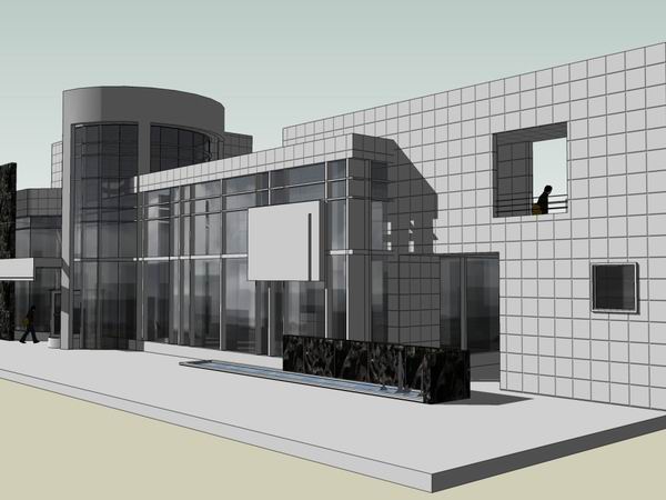Sketchup商业模型|多层售楼处，住宅，现代风格