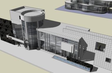 Sketchup商业模型|多层售楼处，住宅，现代风格-BIM建筑网