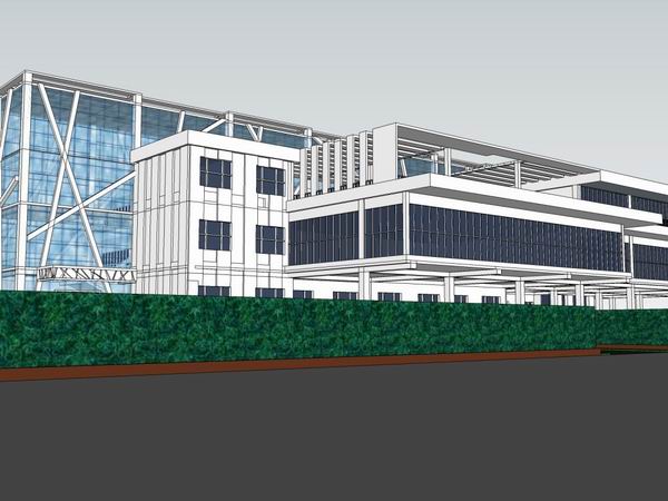 Sketchup文化模型|多层图书馆，文化建筑，现代风格