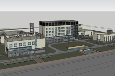 Sketchup办公模型|多层办公楼，现代风格-BIM建筑网