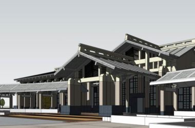 Sketchup商业模型|多层温泉广场，商业，古典风格-BIM建筑网