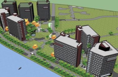 Sketchup办公模型|高层办公楼，现代风格-BIM建筑网