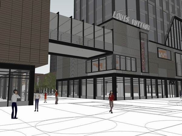 Sketchup综合体模型|多高层综合体，办公，住宅公寓，底层商业，现代风格