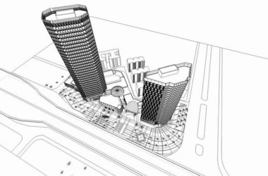 Sketchup综合体模型|超高层办公写字楼，商业，综合体，现代风格-BIM建筑网