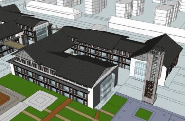 Sketchup商业模型|多层商业街，旅游建筑，古典风格-BIM建筑网