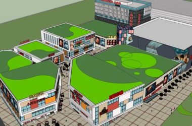 Sketchup商业模型|多层商业广场，步行街，现代风格-BIM建筑网