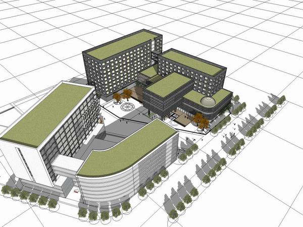 Sketchup酒店模型|高层酒店，现代风格