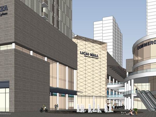 Sketchup综合体模型|多高层综合体，办公楼，酒店，商业，现代风格