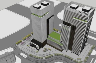 Sketchup办公模型|超高层办公楼，写字楼，现代风格-BIM建筑网