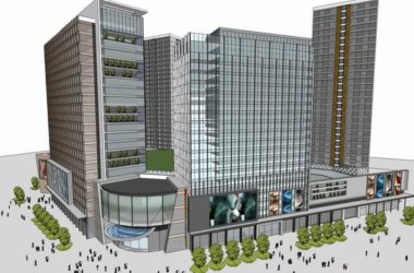 Sketchup综合体模型|多高层综合体，办公楼，商业街，现代风格-BIM建筑网