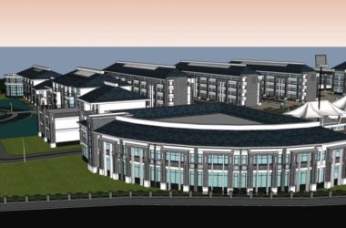 Sketchup学校模型|多层学校小学中学，校园教育建筑，中式风格-BIM建筑网