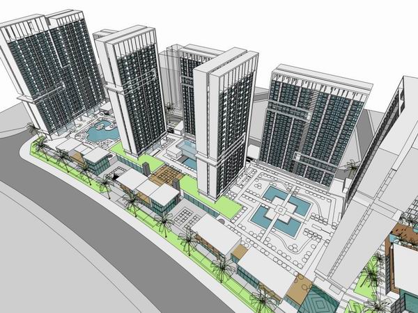 Sketchup综合体模型|多高层综合体，办公楼，酒店，商业，现代风格