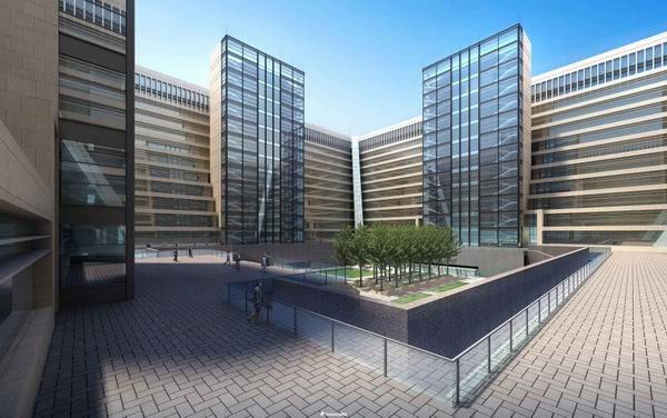 Sketchup办公模型|多层办公楼，现代风格