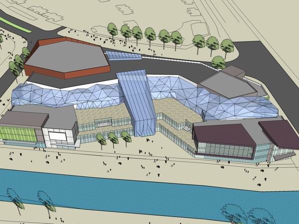 Sketchup商业模型|多层商业区，现代风格