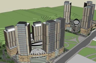 Sketchup综合体模型|多高层综合体，办公楼，商业，住宅，现代风格-BIM建筑网