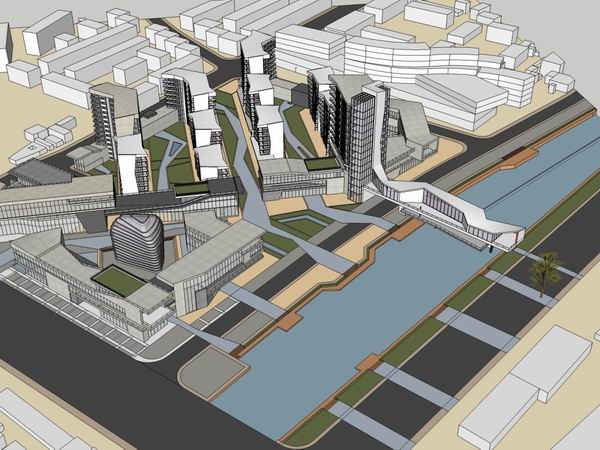 Sketchup综合体模型|多高层综合体，办公楼，酒店，商业，现代风格