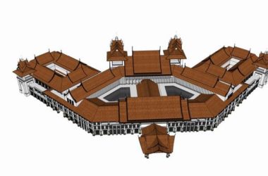 Sketchup商业模型|多层商业街，东南亚古典风格-BIM建筑网