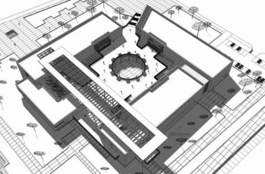 Sketchup文化模型|多层博物馆展馆，文化建筑，现代风格-BIM建筑网