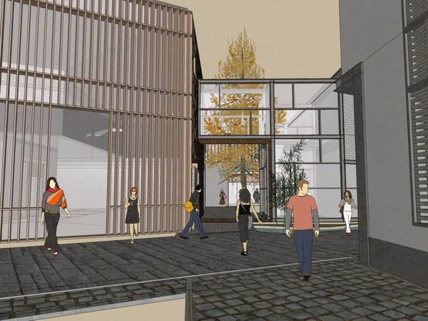 Sketchup商业模型|多层商业街，步行街，现代中式风格