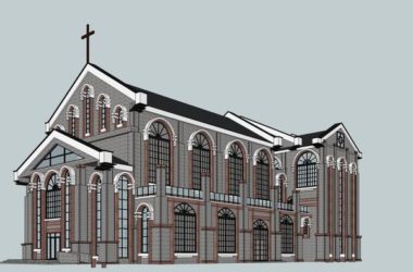 Sketchup文化模型|多层西式教堂，文化建筑，古典风格-BIM建筑网