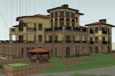 Sketchup商业模型|多层商业会所，古典风格-BIM建筑网