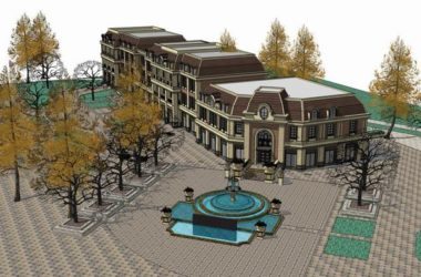 Sketchup商业模型|多层商业街，古典风格-BIM建筑网