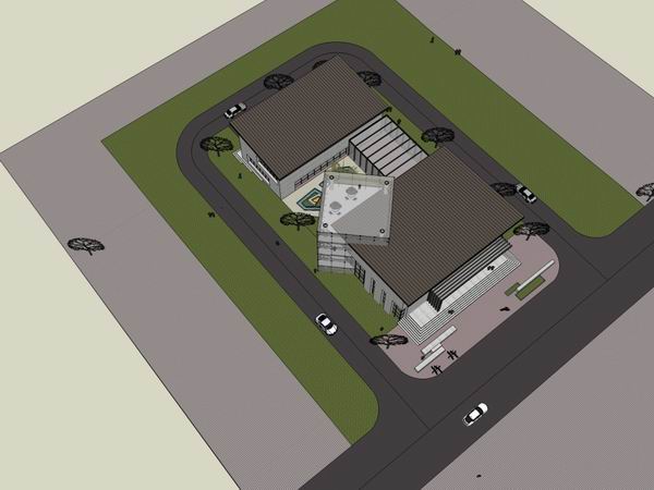 Sketchup商业模型|多层商业会所，现代风格