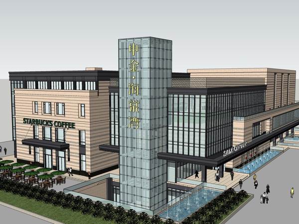 Sketchup商业模型|多层中金·海棠湾商业会所，现代风格