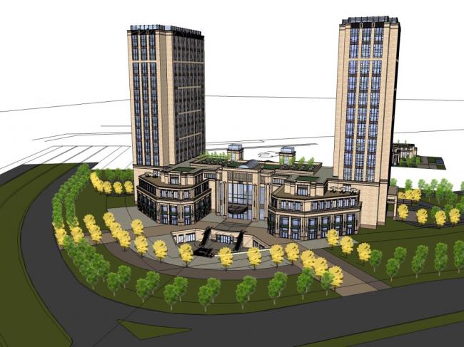 Sketchup住宅模型|高层住宅，幼儿园，古典风格