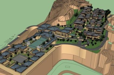 Sketchup酒店模型|多层山地酒店，中式风格，汉唐风格-BIM建筑网