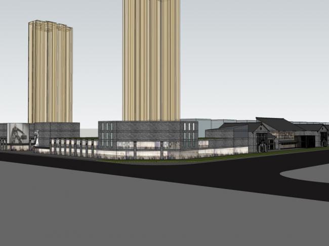 Sketchup商业模型|多层商业街，现代中式风格